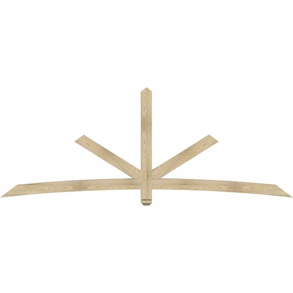 Ekena Millwork Alberta Rough Sawn Timber Gable Bracket, Douglas Fir, 108"W x 40"H x 4"D x 4"F, 9/12 Pitch GBW108X40X0404ALB00RDF - main
